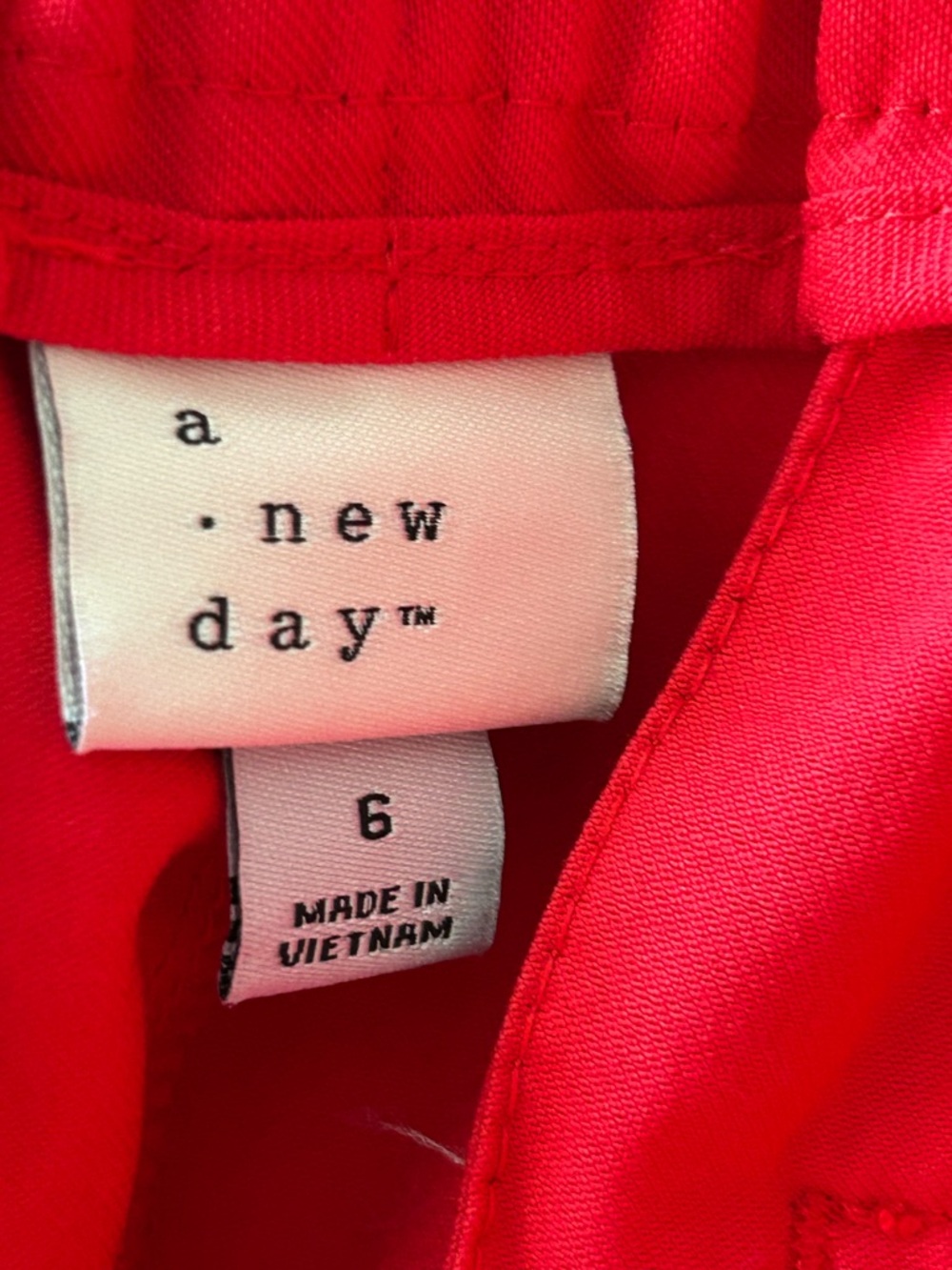 Wide Leg Red Pants Slacks Size 6 A New Day Classic Old Money Casual Preppy - Picture 5 of 7